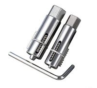 Set di estrattori per viti a spirale con filettatura per tubi realizzati in acciaio legato per manutenzione idraulica ed estrazione efficiente in spazi ristretti