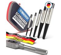Set di estrattori per viti con argano - Extra Grip & Acciaio per utensili altamente legato - 5 pezzi Estrattore sinistro per M1 - M12 - Rimozione viti per viti rotte e danneggiate