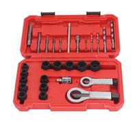 Set di estrattori per viti danneggiate da 28 pezzi, utensile resistente per la rimozione di viti rotte, kit di estrattori in acciaio Cr-Mo antiruggine con diverse dimensioni per el