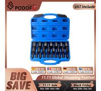 Set di estrattori per viti imperiali da 25 pezzi Set di estrattori per bulloni a testa esagonale Multi-Spline Easy Out Set di estrattori per viti danneggiate