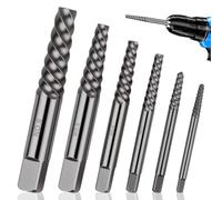 Set di estrattori per viti professionali, estrattore a vite, 6 pezzi, estrattori a sinistra, viti di svitamento, strumento di rimozione delle viti per la rimozione di viti spazzolate