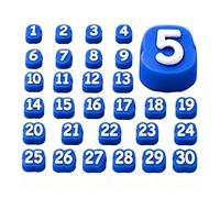 Set di etichette numerate per matite, riutilizzabili, per la scuola | Etichette per matite, per scuola, asilo, asilo, insegnanti, studenti, bambini, ragazze e adolescenti