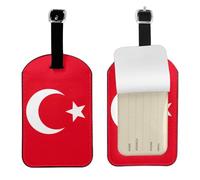 Set di etichette per bagagli con stampa bandiera della Turchia per borse da viaggio per uomini e donne