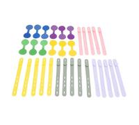 Set di etichette per fascette in silicone Filo riutilizzabile per l'identificazione del cavo e strumenti di gestione dei cavi per dispositivi elettronici da ufficio e da viaggio a