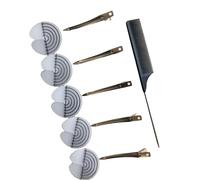 Set di extension professionali per capelli con punti salienti, pettine caldo e sicuro e piano facile da viaggiare per un aspetto semplice. Kit di installazione rapida per allungamenti dei capelli