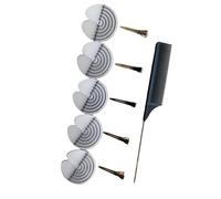 Set di extension professionali per capelli con punti salienti, pettine caldo e sicuro e piano facile da viaggiare per un aspetto semplice. Kit di installazione rapida per allungamenti dei capelli