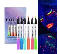Set di Eyeliners Colorati | Pittura per il viso luminosa al buio per,altamente pigmentato brillante penna gel di trucco per prestazioni dal , feste, danza, notte e quotidiano