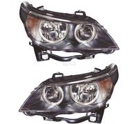 Set Di Fari Alogeni Con Motore Per 5er E60 Touring E61 H7 Tipo HELLA