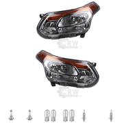 Set Di Fari Alogeni H7 Per Citroën C3 Picasso Inclusi Lampadine