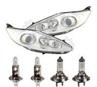 Set Di Fari Alogeni Per Ford Fiesta (CB1) 10.08-> Cromato H1/H7 Con Motore 79N