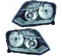 Set Di Fari Alogeni Sinistro E Destro H7/H1 Neri Per VW Amarok