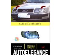 SET DI FARI ANTERIORI ADATTO PER AUDI 100 (C4) 90-94 CROMATO