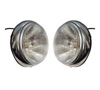 Set Di Fari Anteriori Jaguar E-Type MK1 MK2 Con Anello Cromato