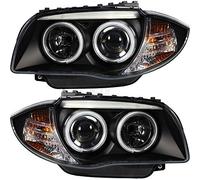 Set di fari CCFL Angel Eyes E81 E82 E87 E88 anni 2004-2011 nero