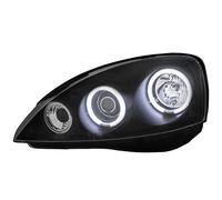 Set di fari compatibile con Opel Corsa C 3/5-porte 2000-2004 - Nero - incl. Angel-Eyes