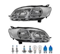 Set Di Fari Cristallo Inclusi Lampadine OSRAM H7 H1 Per Peugeot 301
