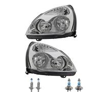 Set Di Fari Cromati Inclusi Lampadine OSRAM H7 H1 Per Renault Clio II BB_ CB_