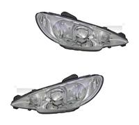 Set Di Fari Destro E Sinistro H7/H1 Per Peugeot 206 CC 2D 2A/C 2E/K