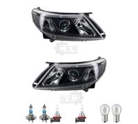 Set Di Fari Inclusi Lampadine OSRAM H7 H9 Con Motore LWR Per Saab 9-3 Cabriolet