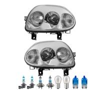 Set Di Fari Inclusi Lampadine OSRAM H7 HB3 Con Fari A Lungo Per Renault Clio II