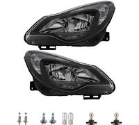 Set Di Fari Neri Inclusi Lampade Con LWR Per Opel Corsa D Anno: 11