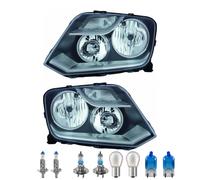 Set Di Fari Neri Inclusi Lampadine OSRAM H7 H1 Per VW Amarok 2H_ S1B 2HA 2HB