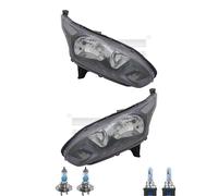 Set Di Fari Neri Inclusi Lampadine OSRAM H7 H15 Per Ford Transit Connect V408