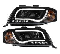 Set Di Fari Per Audi A6 C5 4B 01-05 Facelift Light Tube TFL Ottica Nera