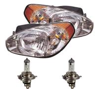 Set Di Fari Per Hyundai Accent MC Anno 06-10 H4 Inclusi Lampade PHILIPS