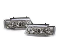 Set Di Fari Per VW Passat B5 3B 96-00 Chiaro/Cromato Angel Eyes DE-LIGHT