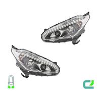 Set Di Fari Sinistro/Destro Alogeno + LED H7 Valeo Per PEUGEOT 208 I