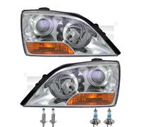 Set Di Fari Sinistro Destro Inclusi Lampadine OSRAM H7 H1 Per KIA Sorento I JC