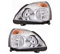 Set Di Fari Sinistro E Destro Fari Anteriori Alogeni H1 Per Renault Clio II