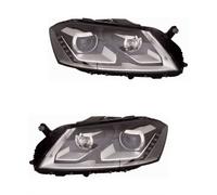 Set Di Fari Sinistro E Destro PSY24W Nero Per VW Passat Variant Alltrack