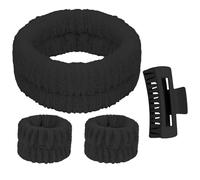 Set di fasce e braccialetti per spa Fascia per la cura della pelle gonfia e fasce da polso per lavare il trucco del viso Grandi clip per capelli spugna fascia per il viso e asciugamani da polso per le