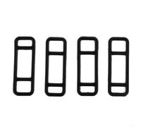 Set di fasce elastiche in silicone per bicicletta, 4 pezzi, per lampade, luce, attrezzi e accessori per montagna, strada, pieghevoli ed e-bike, si adatta alla maggior parte dei manubri (A)