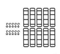 Set di fasce elastiche in silicone per montaggio su manubrio, 5 o 10 pezzi, compatibili con luci da bicicletta, telefono, pompa, kit di attrezzi, porta bottiglia d'acqua, colore nero (C 10 pezzi)