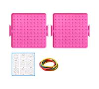 Set di fasce elastiche per geoboard bifacciali, B | Griglie a pioli e bande elastiche Girano forme, lunghezze laterali, angoli e trasformazioni Pratica