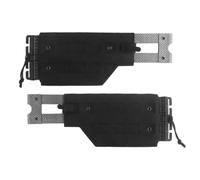 Set di Fasce Laterali Elastiche Tattiche MOLLE con Fibbie a Sgancio Rapido, Pannelli Laterali Regolabili per Gilet per Softair e Caccia(Black)