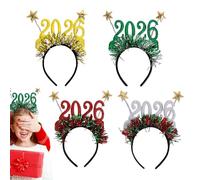 Set di fasce natalizie festive - 4 pezzi di accessori carini per feste invernali 2026 | Accessori fotografici divertenti, costumi e cosplay per donne, ragazze e adulti - ideale per