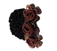Set di fasce per capelli, 8 x 8 x 5 cm, a rete, accessori per capelli, fermagli per capelli francesi, per feste, matrimoni, spettacoli e altri eventi casual o formali