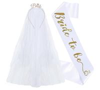 Set di fasce per capelli in tessuto con scritta "Bride to Be", set di accessori per capelli per feste di fidanzamento, adatti per varie occasioni