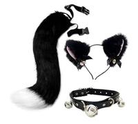 Set di fasce per costume - Vestibilità comoda | Off HALLOWEEN OREUR TAIL HOOP | Accessorio per capelli da festa | Orecchie e code di animali realistiche per adulti sono