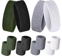 Set di fasce per il sudore, include fascia sportiva e polsini, set di fasce in cotone per uomini e donne, morbido traspirante, traspirante, confortevole, leggero, buon assorbimento, mantiene la forma