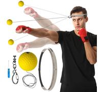 Set di fasce per palla da boxe Reflex - Precision Punching Trainer | Strumento di coordinazione velocità-reazione, attrezzatura elastica regolabile per palla da boxe, accessorio leggero per