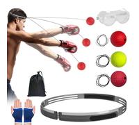 Set di fasce per riflessioni di boxe, palla per riflessioni di allenamento di boxe - set di palline interattive portatili | Set di palline da boxe multifunzionali,