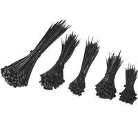 Set di fascette ChiliTec 500 pezzi. Nero resistente ai raggi UV 100/140/160x25 mm 200/300x35 mm (20755)