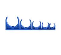 Set di fascette per tubi, Morsetto for tubi a forma di U in PVC, confezione da 10, 20-63 mm, multicolore(Blu,25mm)