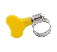 Set di fascette stringitubo regolabili, 10 pezzi, 10-38 mm, in acciaio inox, con manici in plastica gialla per un fissaggio sicuro su tubi, barbe e capezzoli (10 pezzi da 10-16 mm)