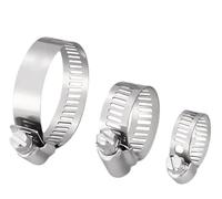 Set di fascette stringitubo regolabili in acciaio inossidabile 304 - Fascette stringitubo a vite senza fine for impieghi gravosi for uso domestico e industriale(130-152mmx5pcs)